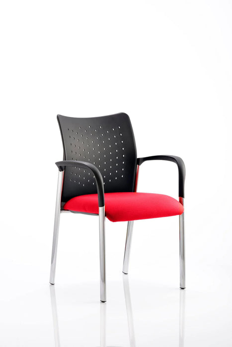 Dynamic Visitor Chair Fixed Armrest Academy Seat Bergamot Cherry