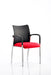 Dynamic Visitor Chair Fixed Armrest Academy Seat Bergamot Cherry