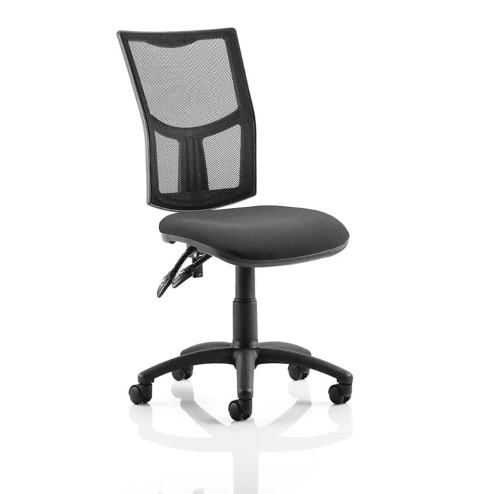 Dynamic Permanent Contact Backrest Task Operator Chair Height Adjustable Arms Eclipse II Black Back, Bergamot Cherry Seat Without Headrest