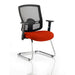 Dynamic Visitor Chair Adjustable Armrest Portland Seat Tobasco Red Fabric