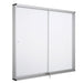 Bi-Office Exhibit Indoor Lockable Notice Board Magnetic 18 x A4 Wall Mounted 132.4 (W) x 96.7 (H) cm White