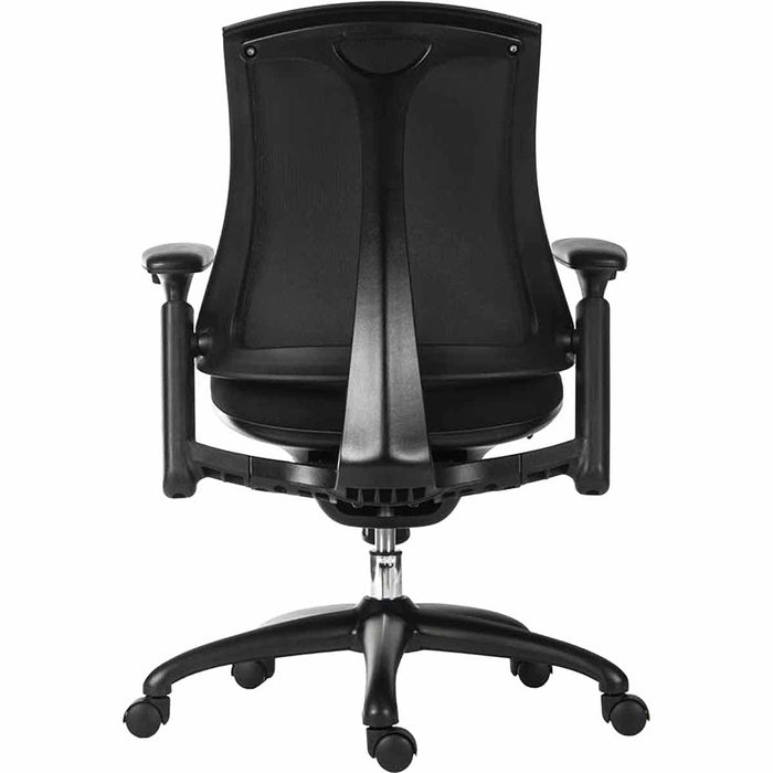 Rapport Mesh Back Executive Office Chair with Fabric Seat Black - 6964BLK