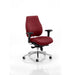 Dynamic Synchro Tilt Posture Chair With Red Fabric Multi-Functional Arms Chiro Plus Without Headrest High Back