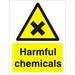 Warning Sign Harmful Chemicals Vinyl 30 x 20 cm