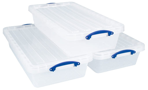 Really Useful Box Storage Box 41C-PK3CB 41 L Transparent PP (Polypropylene) 44 x 82 x 18 cm Pack of 3