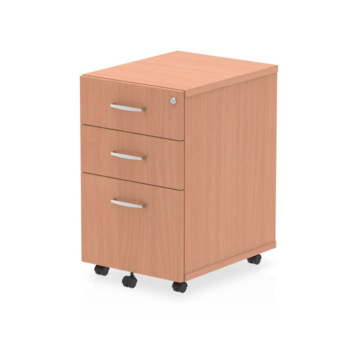 Impulse Under Desk Pedestal 3 Drawer Beech