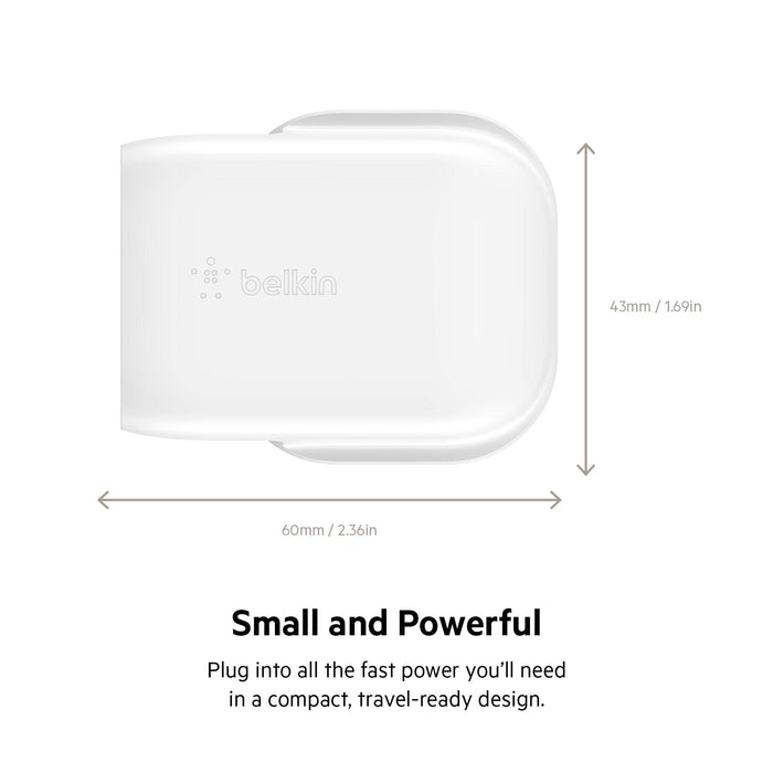 Belkin BoostCharge 30W USB-C PD PPS Wall Charger White