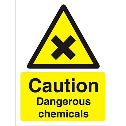 Warning Sign Dangerous Chemicals Plastic 30 x 20 cm