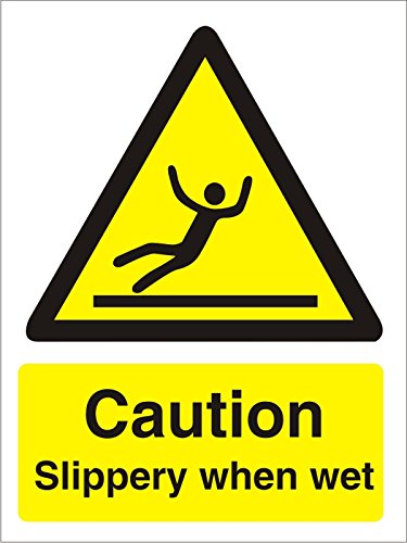 Warning Sign Slippery When Wet Vinyl 40 x 30 cm