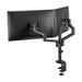 Neomounts DS60-425BL2 - Mounting kit (articulating arm) - full-motion - for 2 monitors - steel - black - screen size: 17"-27" - desk-mountable