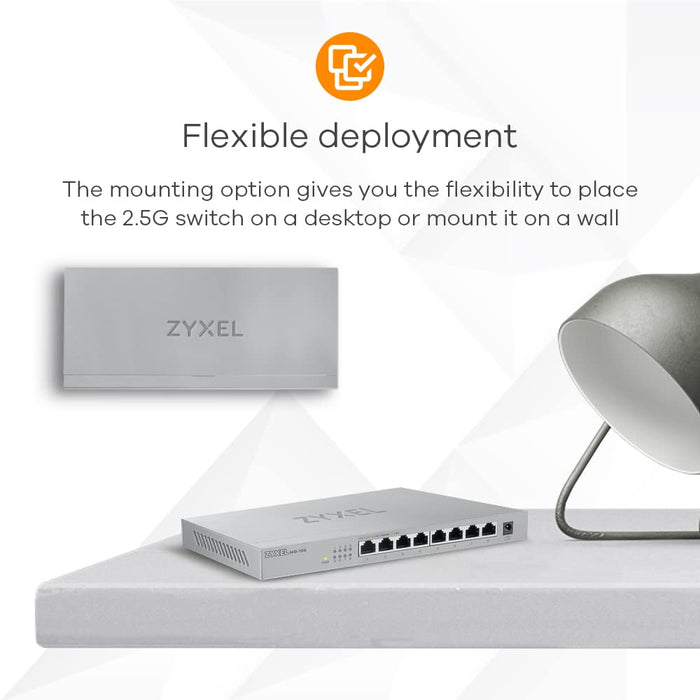 Zyxel MG-108 - Switch - unmanaged - 8 x 100/1000/2.5G Base-T - desktop