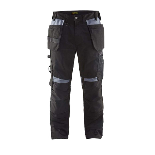 BLÅKLÄDER Trousers 15551860 Cotton, PL (Polyester) Black, Grey Size 46R