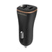 Duracell - Car power adapter - 27 Watt - 2.4 A - PD - 2 output connectors (USB, 24 pin USB-C) - black