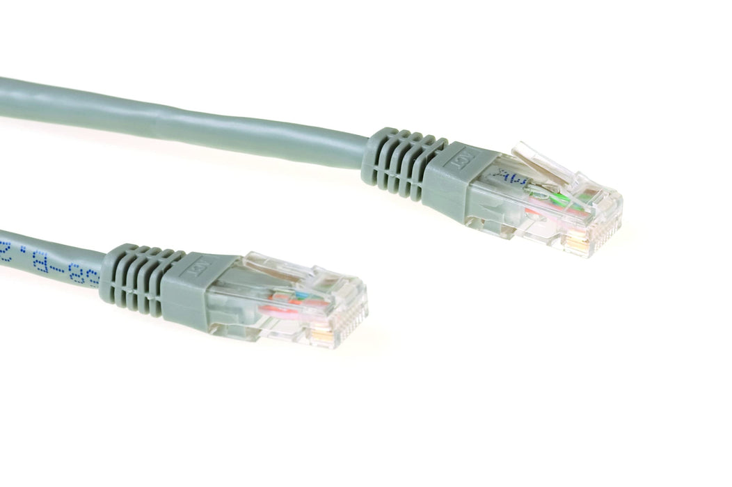 ACT Grey 3 M U/UTP Cat6 Patch Cable With RJ45 Connectors