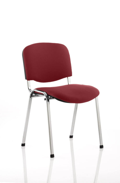 Dynamic Stacking Chair ISO Seat Bergamot Cherry Pack of 4 Without Arms Fabric