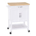 HOMCOM Kitchen Island W/ Drawer-White/Oak Colour 65 x 48 x 90 cm