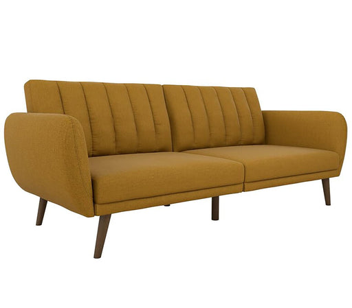 Novogratz 3 Seat Sofa MUSTARD LINEN Linen 2,070.00 (W) x 800.00 (D) x 876.00 (H) mm