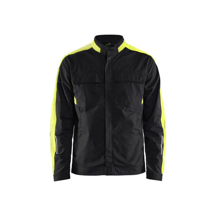 BLÅKLÄDER Jacket 44441832 Cotton, Elastolefin, PL (Polyester) Black, Yellow Size XL