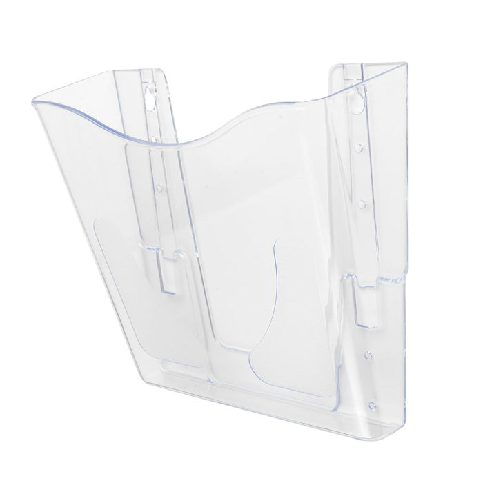 Deflecto Crystal Portrait A4 Wall Mounted Document Holder With Hanging Bracket (Pack 3) - CP081YTCRY