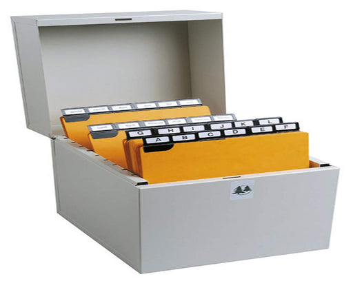 Exacompta File Box 54728E Grey Metal