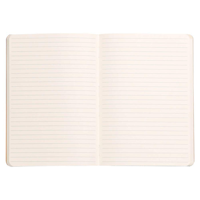 Rhodia Notebook 117409C A5 Ruled Glued Side Bound Faux Leather Soft Cover Iris 160 Pages 80 Sheets