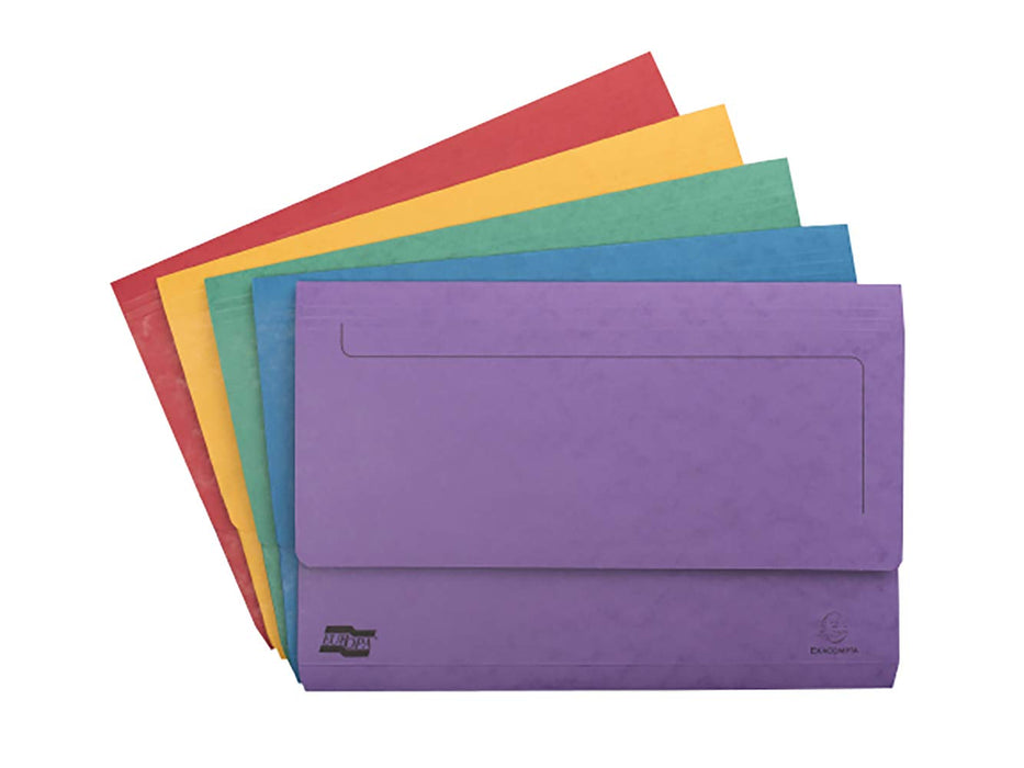 Exacompta Document Wallet 5250Z Card 24.5 (W) x 35.8 (D) x 22.4 (H) cm Assorted Pack of 50