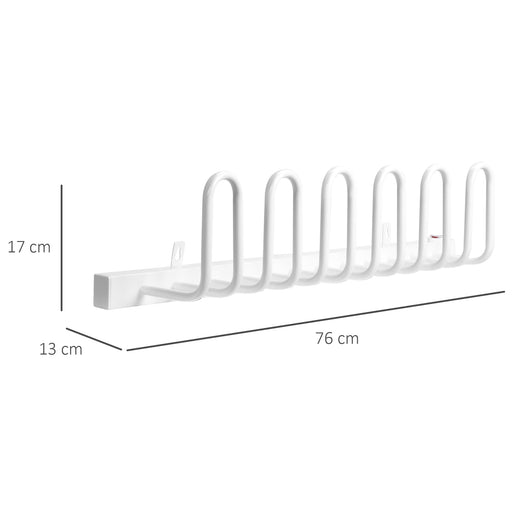 HOMCOM Shoe Dryer ABS (Acrylonitril-butadieen-styreen),Steel White 76 x 13 x 17 cm