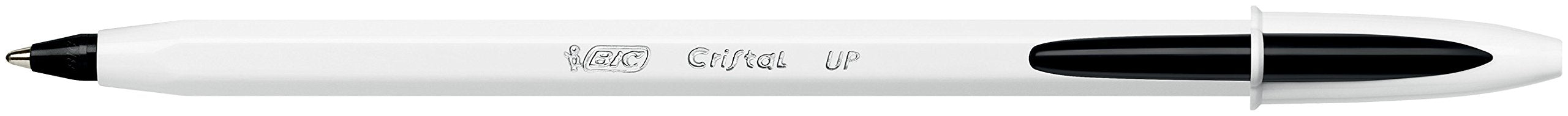 BIC Cristal UP Ballpoint Pen Grip Medium 0.35 mm Black Pack of 20