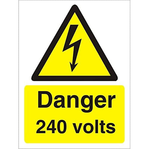 Warning Sign 243 Volts Vinyl 20 x 15 cm