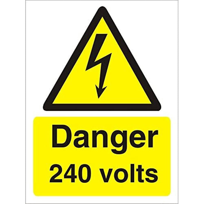 Warning Sign 243 Volts Vinyl 20 x 15 cm