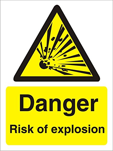 Warning Sign Risk of Explosion Self Adhesive Vinyl 40 x 30 cm