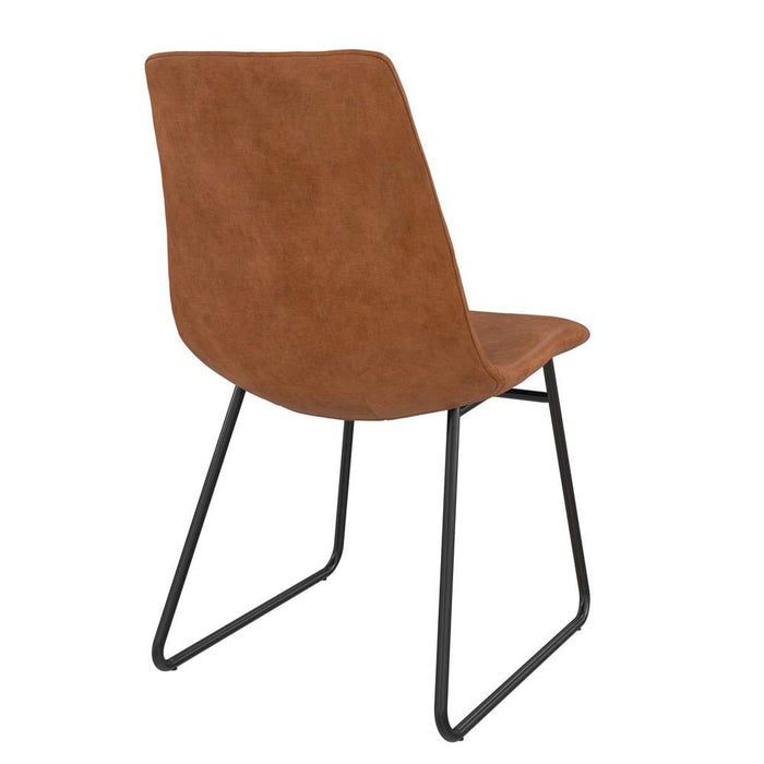 DOREL HOME Bowden Chair Faux Leather 445 mm Brown C005013TUK 597.00 (W) x 457.00 (D) x 838.00 (H) mm