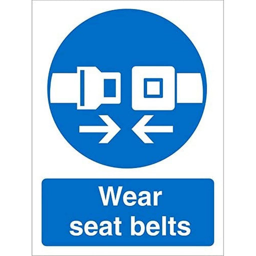 Mandatory Sign Seat Belts Plastic 20 x 15 cm