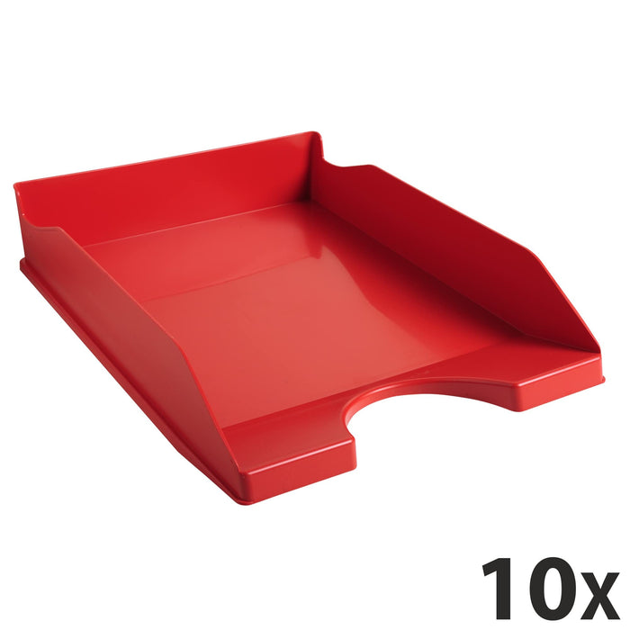 Exacompta Ecotray Letter Tray red Pack of 10