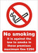 Prohibition Sign Against The Law to Smoke on These Premises Plastic 14.8 x 21 cm