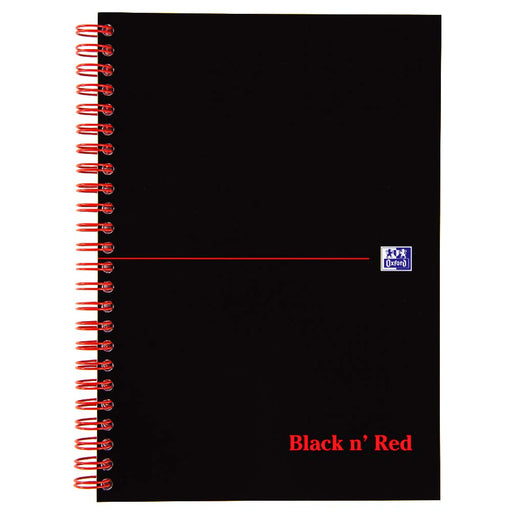 OXFORD Notebook A5 Ruled Spiral Bound Cardboard Black 100 Pages