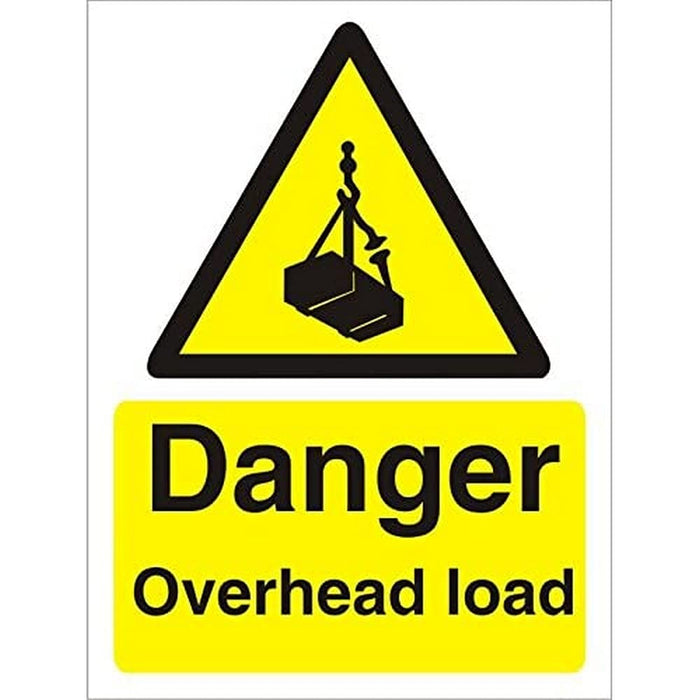 Warning Sign Overhead Load Plastic 20 x 15 cm