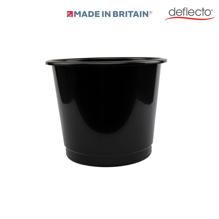 Plastic Waste Bin 14L Black 31.4 x 25.4 cm