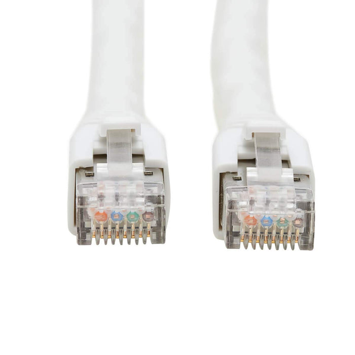 Tripp Lite Cat8 25G/40G-Certified Snagless S/FTP Ethernet Cable (RJ45 M/M), PoE, White, 3 ft. - Patch cable - RJ-45 (M) to RJ-45 (M) - 91.4 cm - S/FTP - CAT 8 - snagless, solid - white