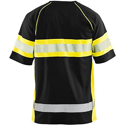 BLÅKLÄDER T-shirt 33371051 PL (Polyester) Black, Yellow Size XL