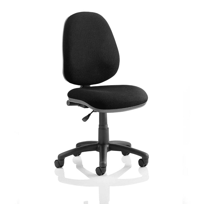 Dynamic Permanent Contact Backrest Task Operator Chair Height Adjustable Arms Eclipse I Stevia Blue Seat High Back