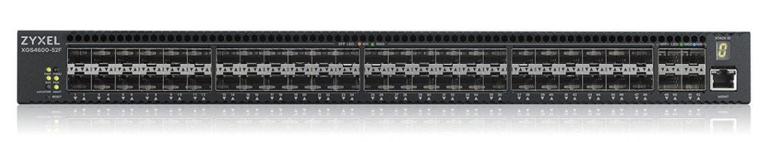 Zyxel XGS4600-52F - Switch - L3 - Managed - 48 x Gigabit SFP + 4 x 10 Gigabit SFP+ - rack-mountable