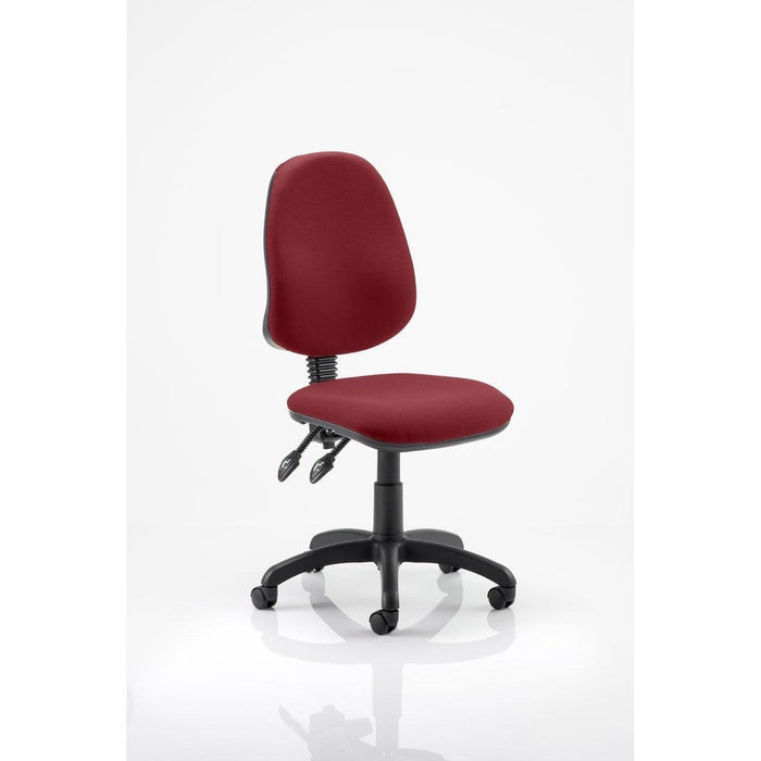 Dynamic Permanent Contact Backrest Task Operator Chair Without Arms Eclipse Plus II Maringa Teal Seat High Back