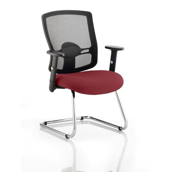 Dynamic Visitor Chair Adjustable Armrest Portland Seat Ginseng Chilli Fabric