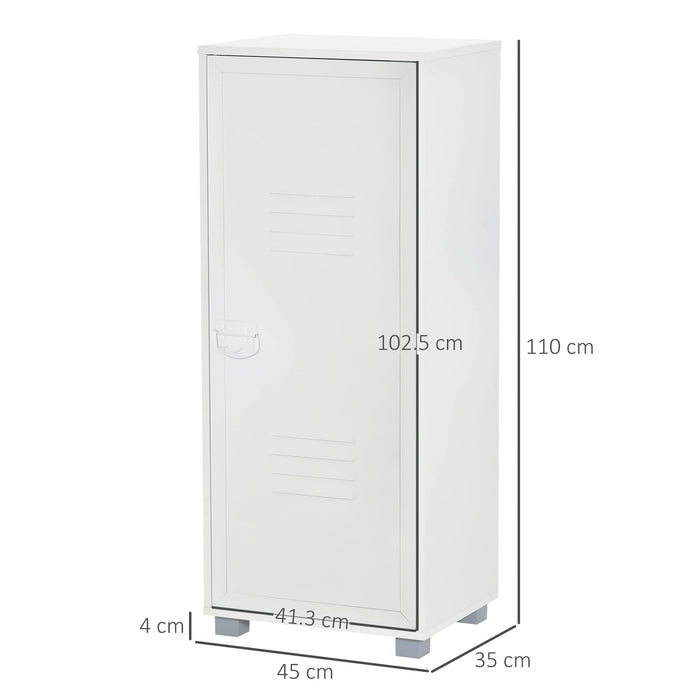 HOMCOM Filing Cabinet White 350 x 450 x 1,100 mm