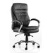 Executive Chair Rocky Black Leather High Back With Arms