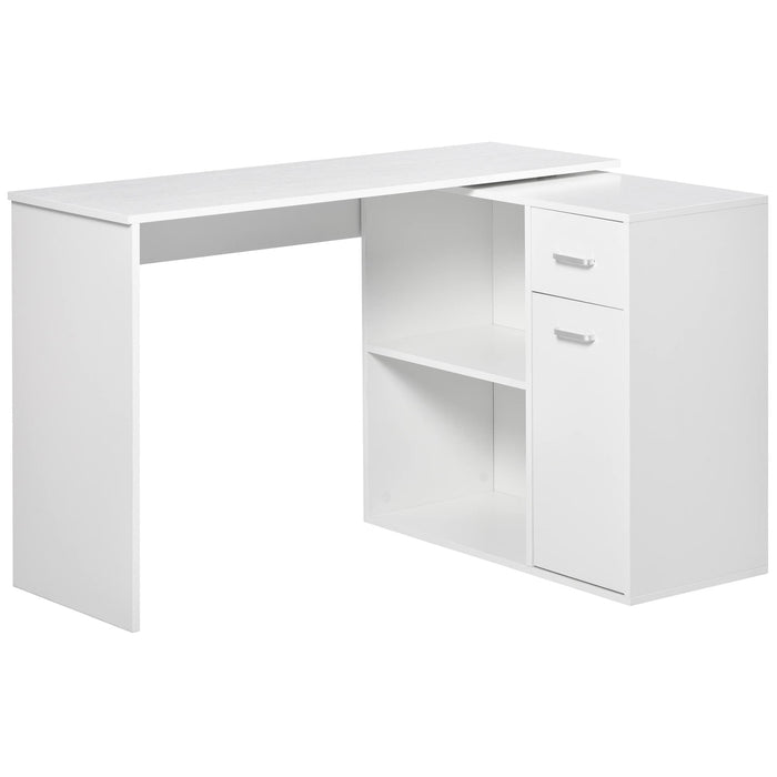 HOMCOM L Shaped Desk White 820 x 740 mm