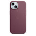 Apple - Back cover for mobile phone - MagSafe compatibility - microtwill, FineWoven - mulberry - for iPhone 15