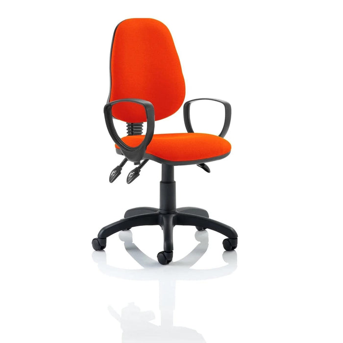 Dynamic Independent Seat & Back Task Operator Chair Loop Arms Eclipse Plus III Tabasco Red Seat High Back