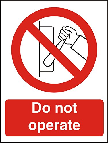 Prohibition Sign Do Not Operate Plastic 20 x 15 cm